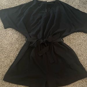 Black belted romper